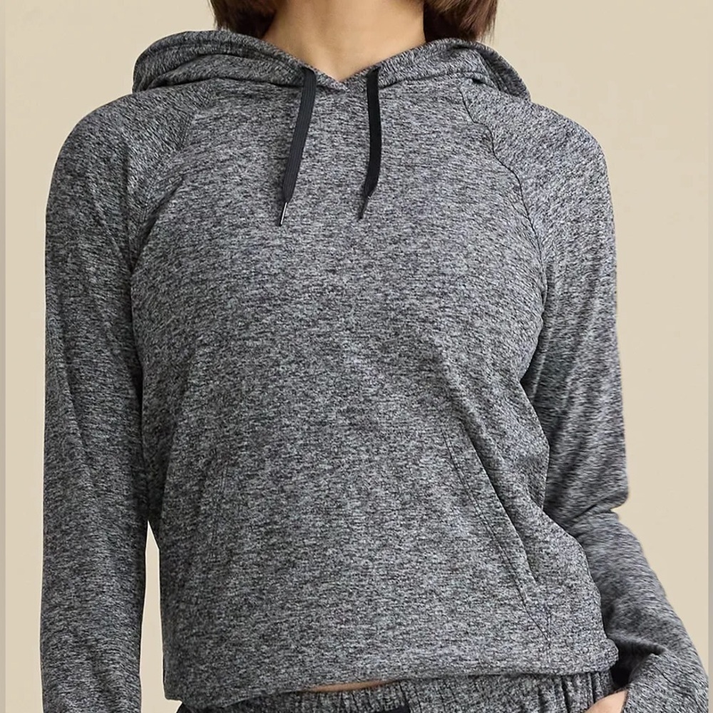 Outdoor Voices cloudknit hoodie in heather gray